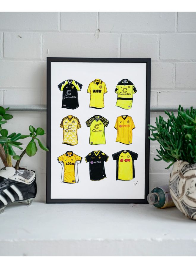 Boomah Accessories Borussia Dortmund Classic Jersey Poster With Frame Yellow/Black/White 30 x 40cm  - Image 2