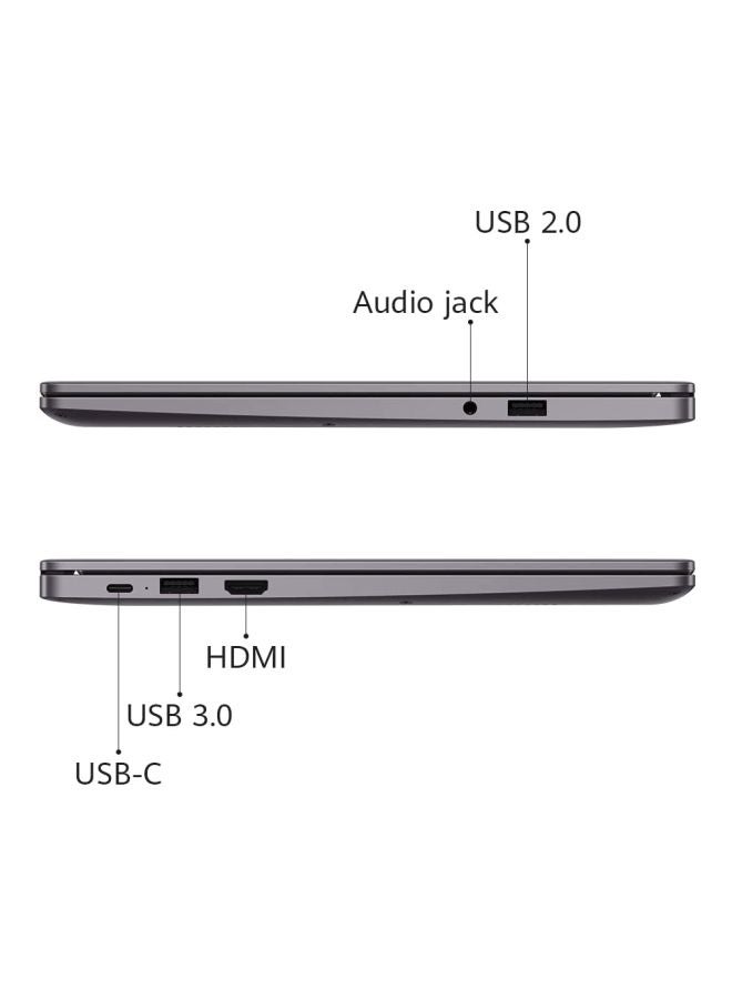 Matebook D 14 Notebook With 14-Inch Display, Ryzen 7-3700U Processor/8GB RAM/512GB SSD/AMD Radeon RX Vega 10 Graphics Space Grey Space Grey