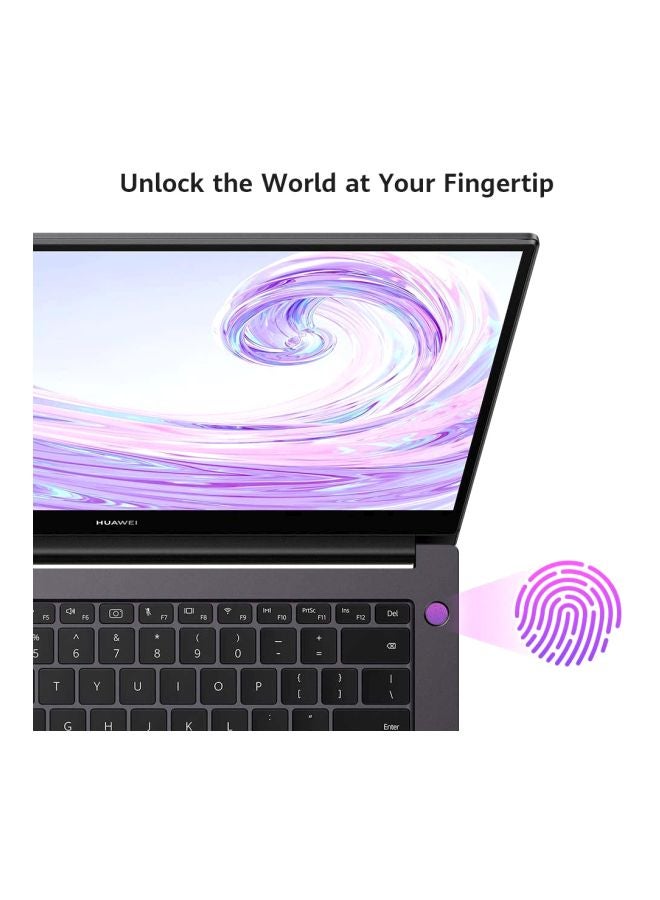 Matebook D 14 Notebook With 14-Inch Display, Ryzen 7-3700U Processor/8GB RAM/512GB SSD/AMD Radeon RX Vega 10 Graphics Space Grey Space Grey