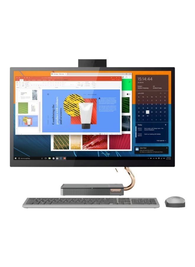 Lenovo - IdeaCentre A540 All-In-One Desktop With 27-Inch Display, Core i7 Processor/8GB RAM/1TB HDD+128GB SSD Hybrid Drive/Windows 10/Intel UHD Graphics 630 Mineral Grey - Image 1
