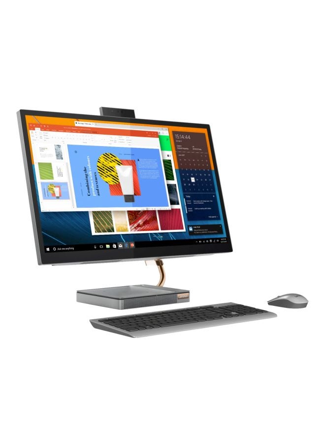Lenovo - IdeaCentre A540 All-In-One Desktop With 27-Inch Display, Core i7 Processor/8GB RAM/1TB HDD+128GB SSD Hybrid Drive/Windows 10/Intel UHD Graphics 630 Mineral Grey - Image 1