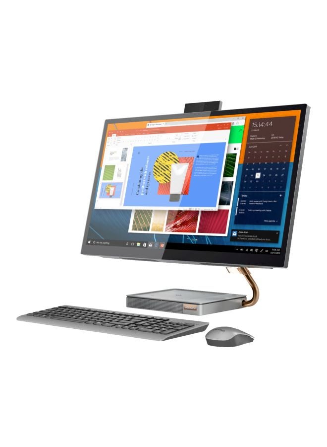 Lenovo - IdeaCentre A540 All-In-One Desktop With 27-Inch Display, Core i7 Processor/8GB RAM/1TB HDD+128GB SSD Hybrid Drive/Windows 10/Intel UHD Graphics 630 Mineral Grey - Image 1