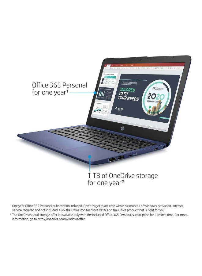 Stream 11-ak0004nx Laptop With 11.6-Inch Display, Celeron Processor/4GB RAM/64GB/Intel UHD Graphics Royal Blue Royal Blue