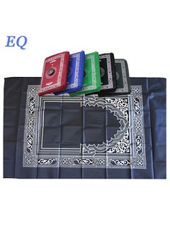 Generic Portable Waterproof Muslim Travel Pocket Prayer Mat With Compass Black/White 100x60cm  - Image 5