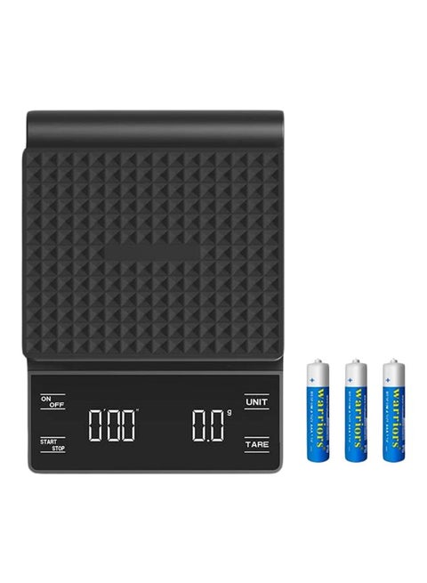 Coffee Scale With Timer Black 13.2x18.29x3.05cm
