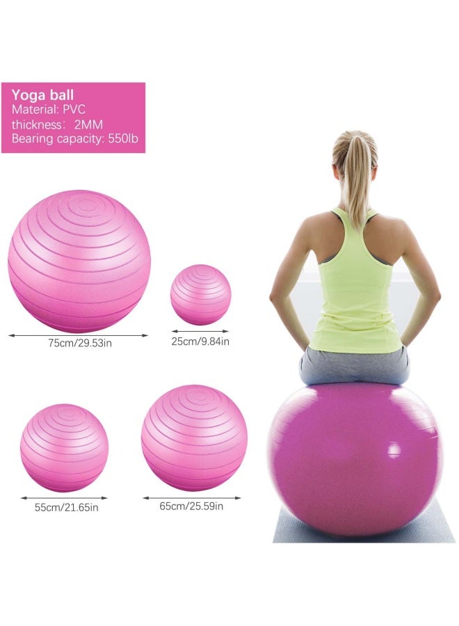 TOMSHOO Anti-Burst Yoga Ball With Hand Pump 55cm  - Image 5