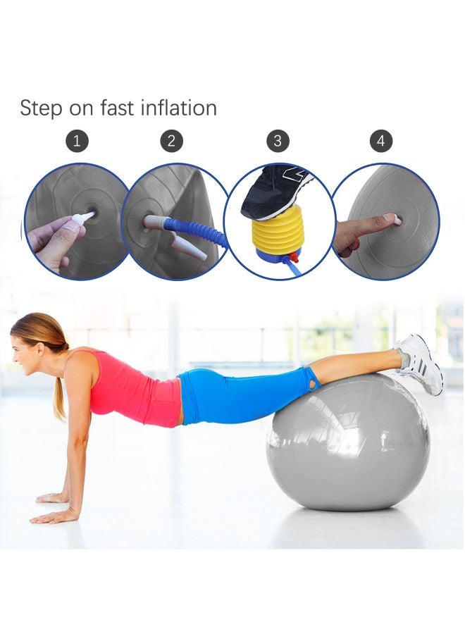 TOMSHOO Anti-Burst Yoga Ball With Hand Pump 65cm  - Image 2
