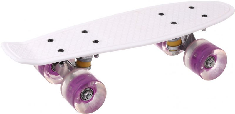 Pattern Ride-On Skateboard White Purple 41cm  - Image 2