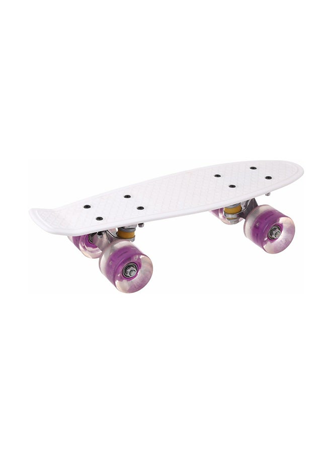 Pattern Ride-On Skateboard White Purple 41cm  - Image 1