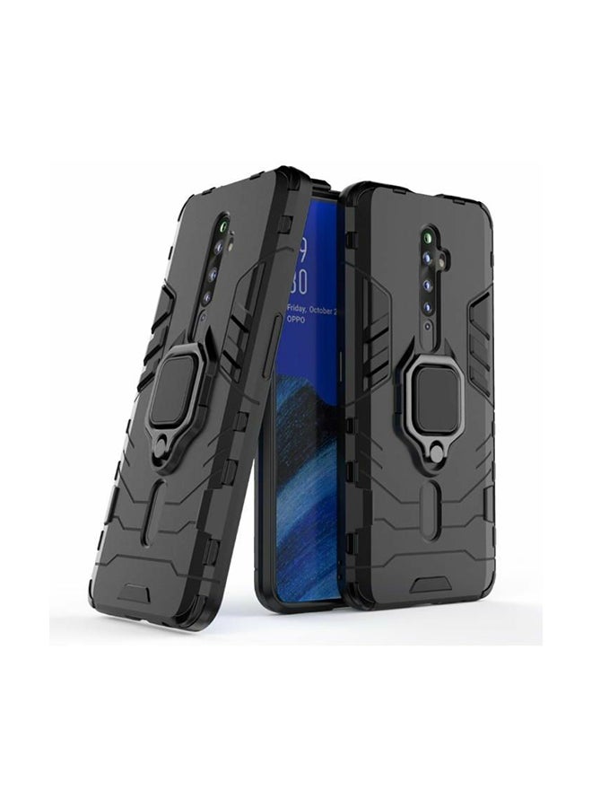 Shockproof Iron Man Cover With Metal Ring For Reno 2F/Reno 2Z Black