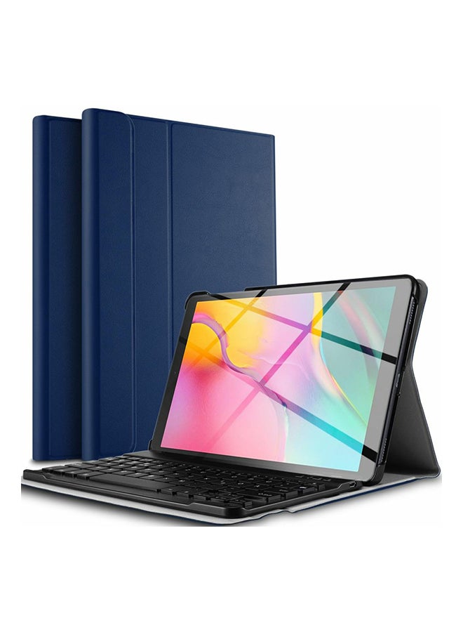 إيفسو غطاء حماية مع لوحة مفاتيح لاسلكية وقابلة للشحن لهاتف سامسونج جالكسي تاب A لعام 2019 أزرق - Image 1