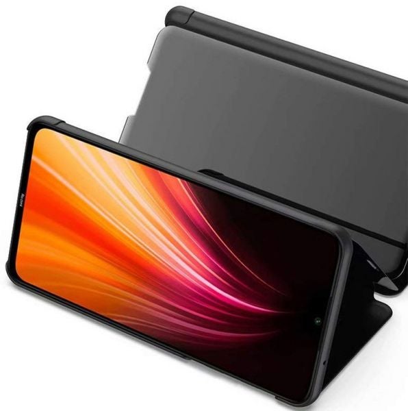 Clear View Standing Mirror Case Cover For Huawei Nova 5T Black