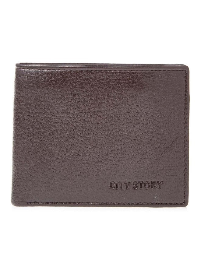 إنفلوانس جيرماني محفظة ثنائية الطي مصنوعة من الجلد للرجال بني - Image 1