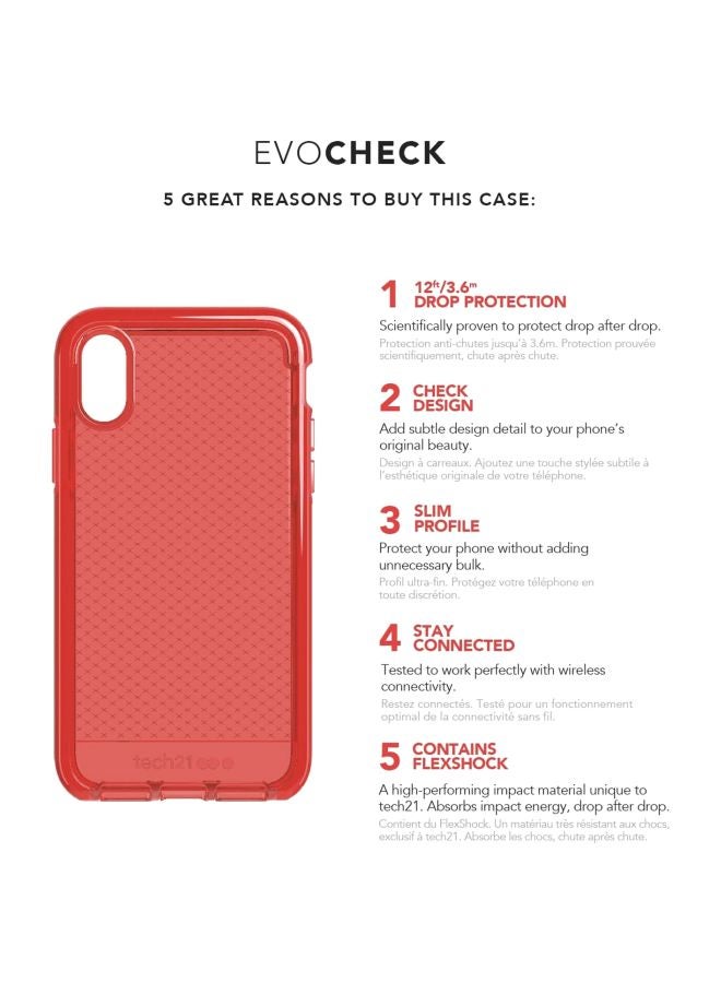 tech21 - Protective Case Cover For Apple iPhone Xs Max Rouge Red - Image 1