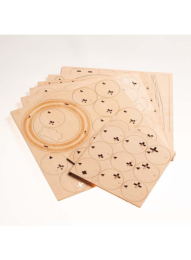 كوكوون أحجية قطع التركيب الخشبية ثلاثية الأبعاد مزودة بمحرك على شكل قطرة 27x26.5x26.5سم - Image 3