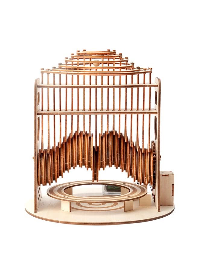 كوكوون أحجية قطع التركيب الخشبية ثلاثية الأبعاد مزودة بمحرك على شكل قطرة 27x26.5x26.5سم - Image 1