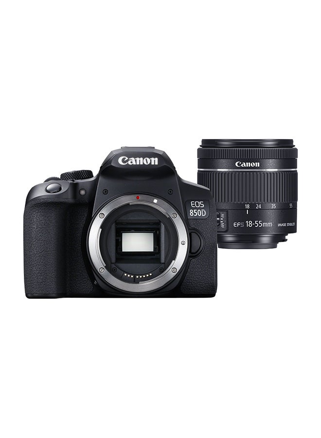 EOS 850D DSLR Camera، With EF-S 18-55mm IS STM Lens، 24.1 MP، APS-C Sensor، Dual Pixel CMOS، Bluetooth، Wi-Fi، 4K Movies، Vari-Angle Touchscreen - v1597836426/N39897634A_1