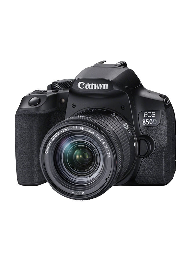 كاميرا EOS 850D DSLR بعدسة EF-S مقاس 18-55 مم بمثبت صور، وتقنية المحرك الخطوي، ومستشعر APS-C، بدقة 24.1 ميجابكسل، ومستشعر CMOS ثنائي البكسل، وخاصية البلوتوث، والواي فاي، وشاشة متغيرة الزاوية تعمل باللمس، وأفلام بجودة 4K - v1597836426/N39897634A_3