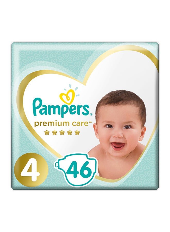 Pampers Premium Care Diapers Size 4, Maxi, 9-18 Kg (46 Diapers)  - Image 1