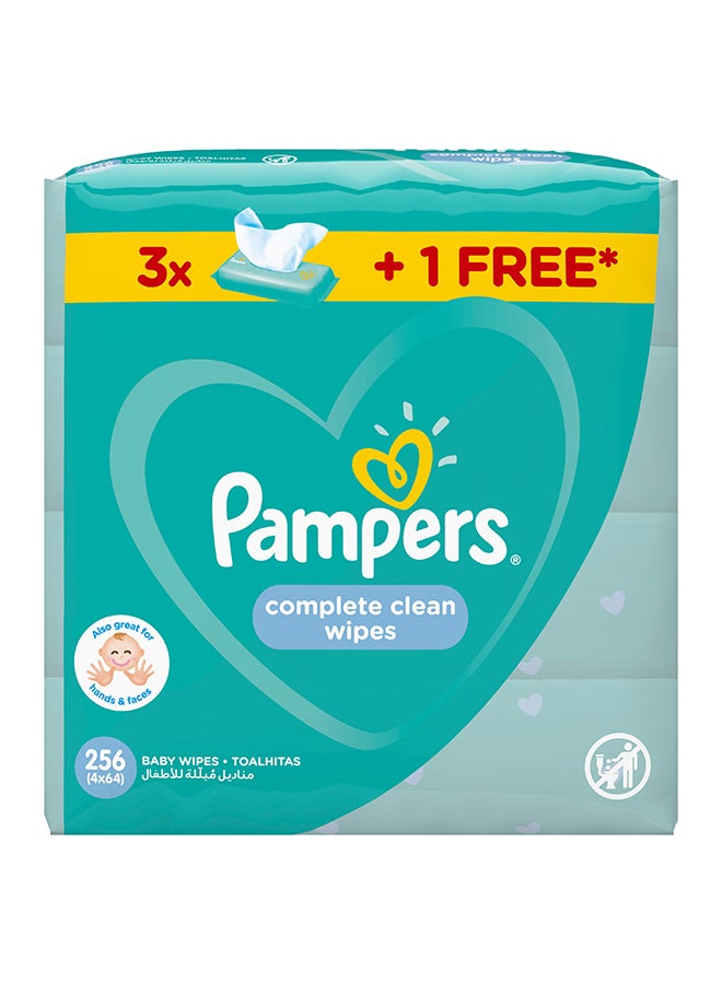 Pampers Complete Clean Wipes, Pack Of 4, 256 Counts - Image 2