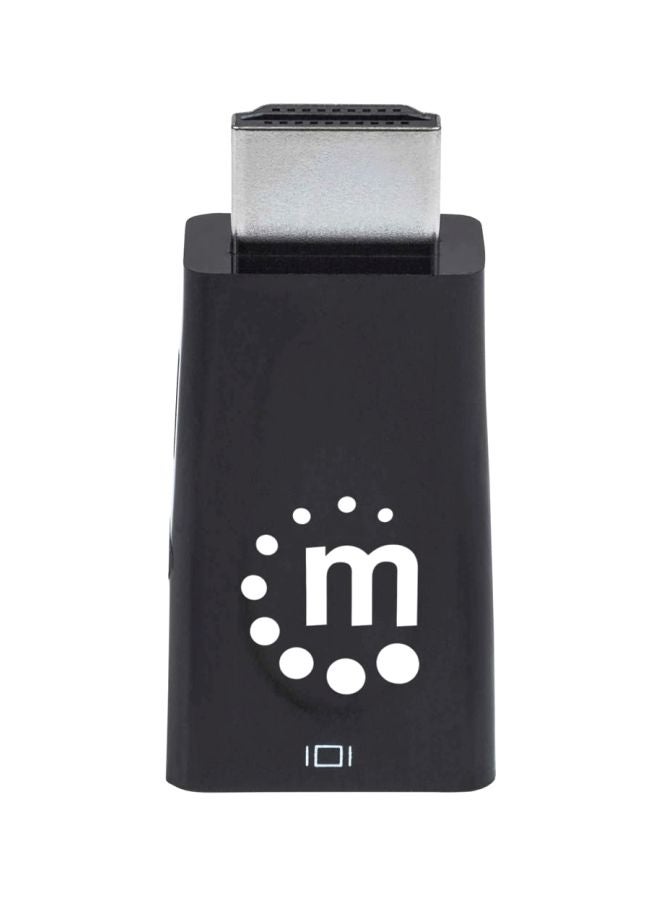 HDMI Male To VGA Female With Audio Adapter Black