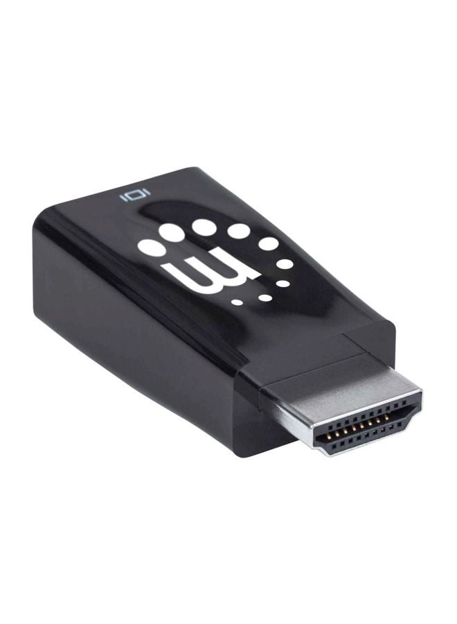 HDMI Male To VGA Female With Audio Adapter Black