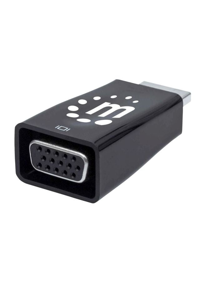 HDMI Male To VGA Female With Audio Adapter Black