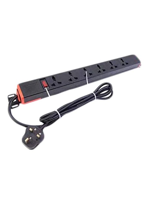 Cabinet Rack Socket And Cable Power Strip - UK Plug Black 2meter