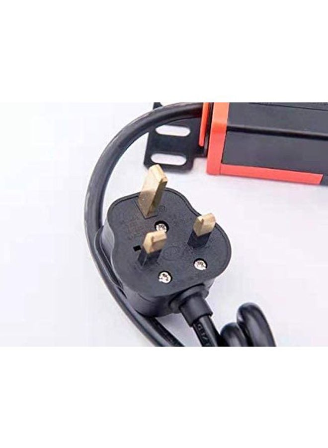 Cabinet Rack Socket And Cable Power Strip - UK Plug Black 2meter