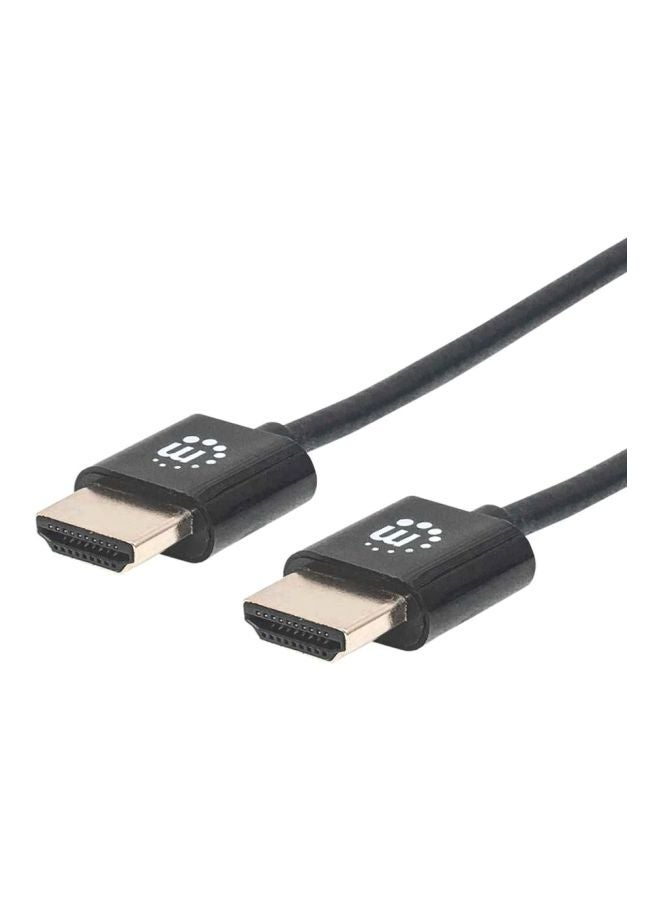 Manhattan Ultra Thin High Speed HDMI Cable With Ethernet Black - Image 2