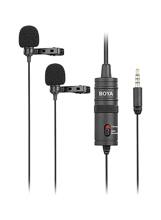 BOYA Dual Head Clip-On Microphone BY-M1DM Black  - Image 2