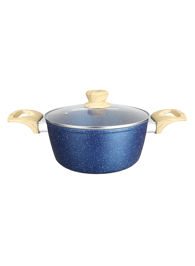 Insiya - 8-Piece Premium Granite Coated Aluminium Cookware Set Blue - Image 1