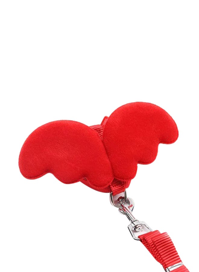 Wing Design Dog Leash Harness Red 110centimeter - Image 1