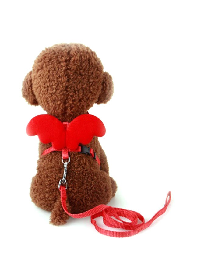 Wing Design Dog Leash Harness Red 110centimeter - Image 2