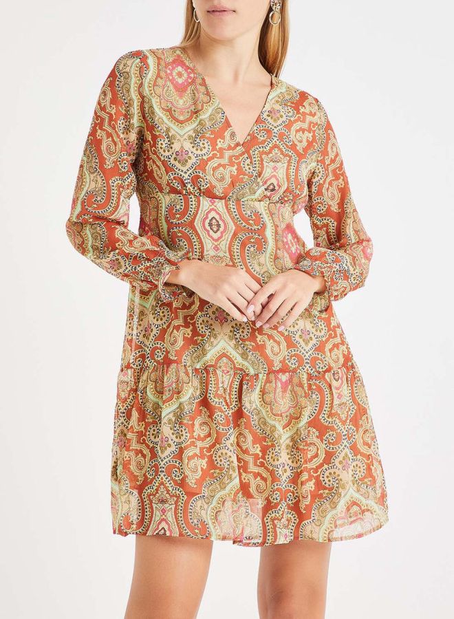 ONLY Printed Drop Waist Polyester Dress Multicolour  - Image 1