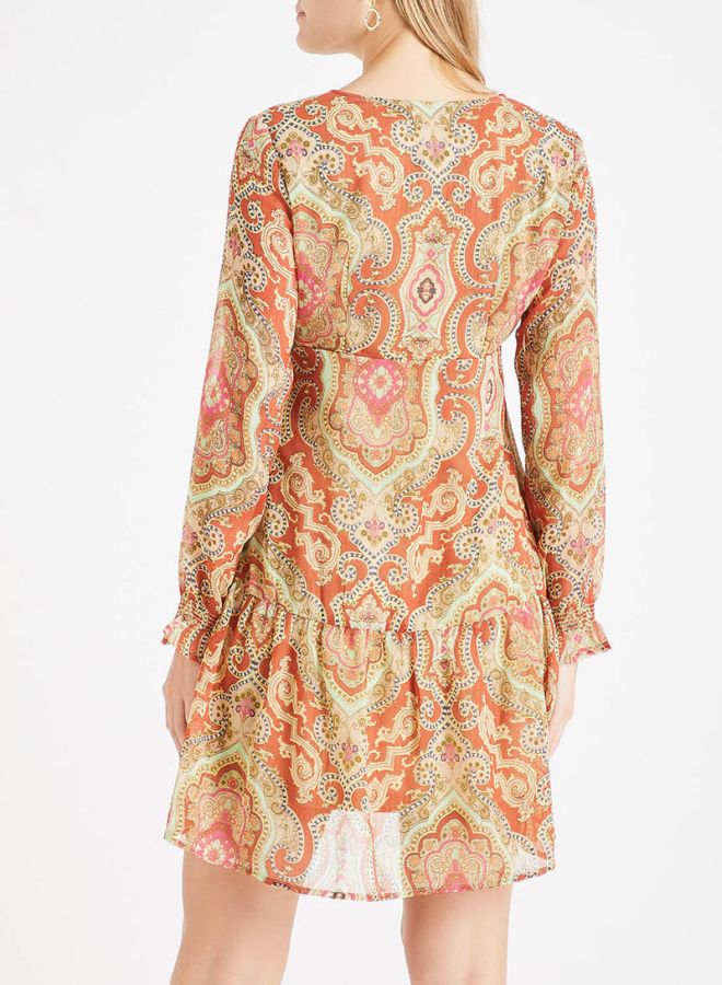 ONLY Printed Drop Waist Polyester Dress Multicolour  - Image 2