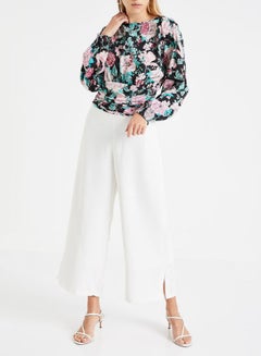ONLY Floral Smocked Cuff Blouse Multicolour  - Image 3