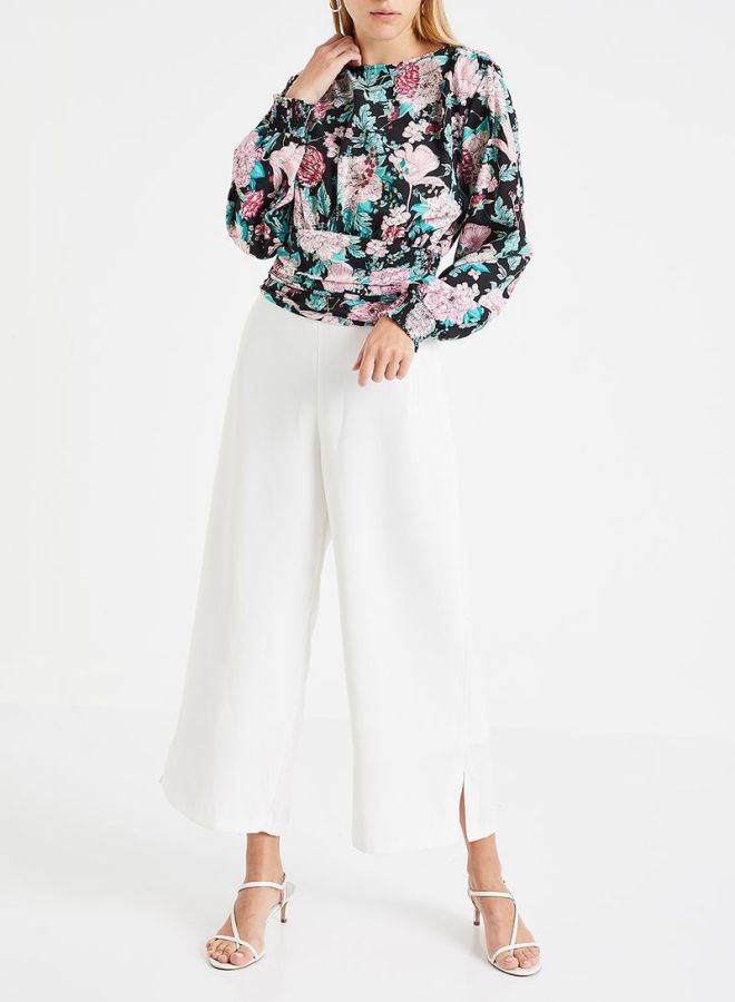 ONLY - Floral Smocked Cuff Blouse Multicolour - Image 1