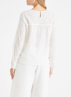 ONLY Embroidery Anglaise Top White  - Image 2