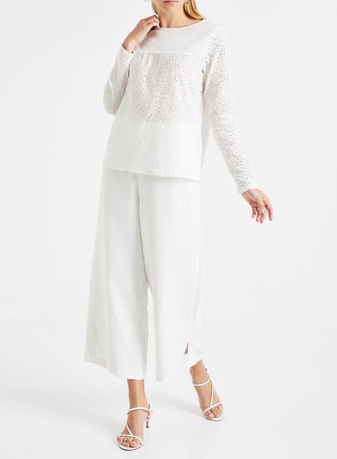 ONLY - Embroidery Anglaise Top White - Image 1