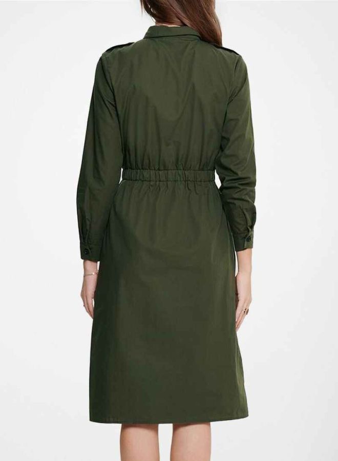 ONLY - Utility Shirt Dress Olive - Image 1