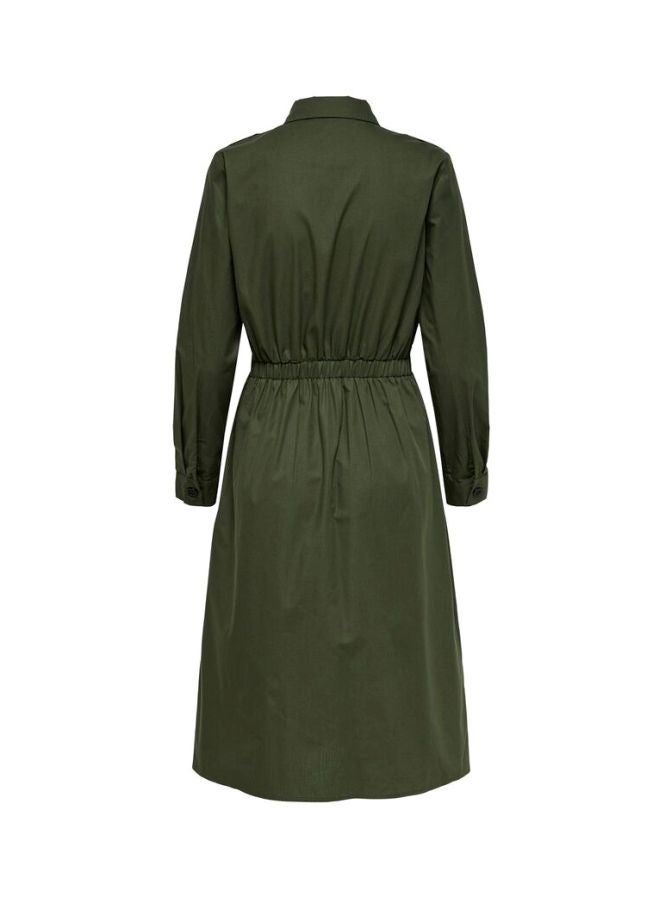ONLY - Utility Shirt Dress Olive - Image 1