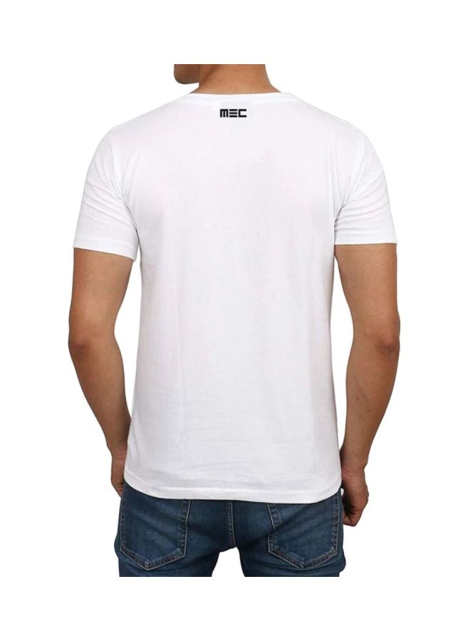 إم إي سي تيشيرت بتصميم ذئب في المدينة أبيض - Image 2