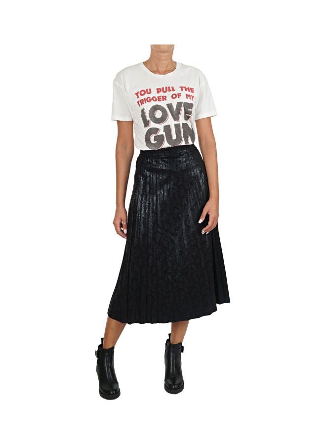 ONLY - Love Gun Printed T-Shirt White/Red/Black - Image 1