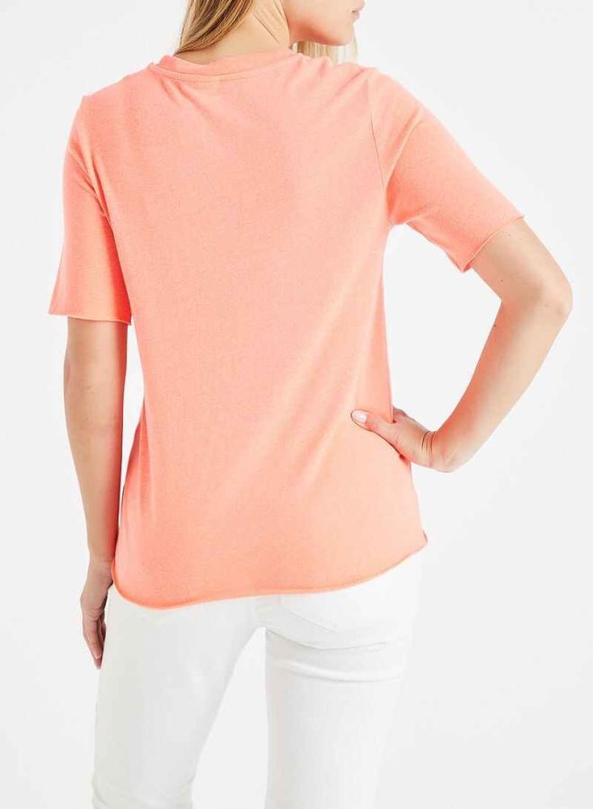 ONLY Statement T-Shirt Orange - Image 2