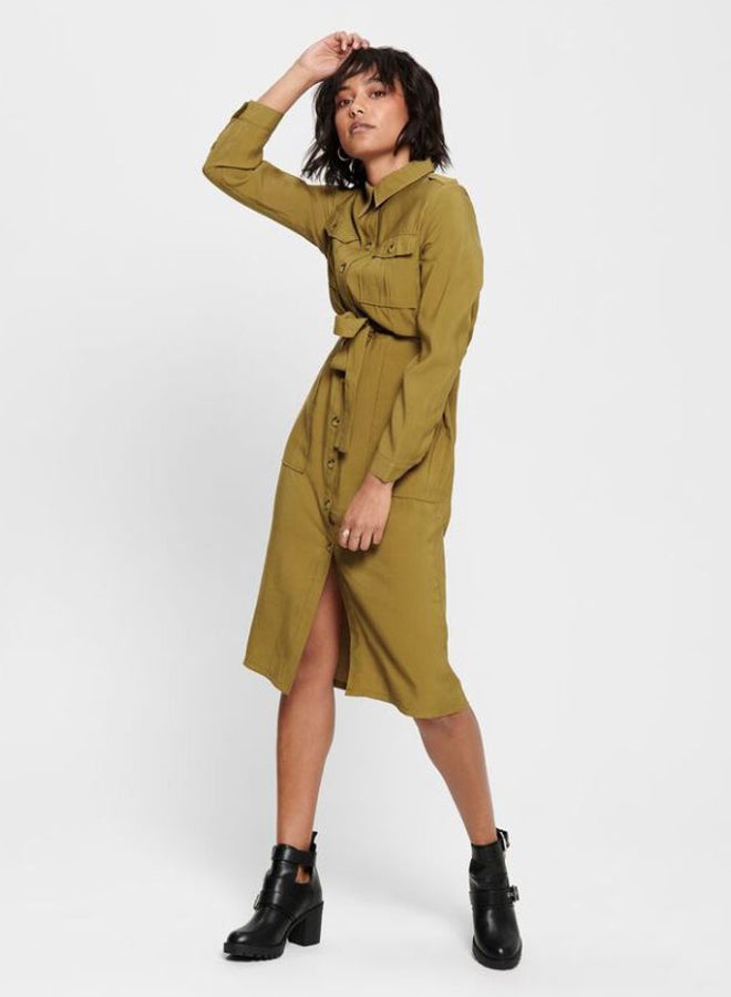 ONLY - Arya Utility Shirt Dress Brown - Image 1