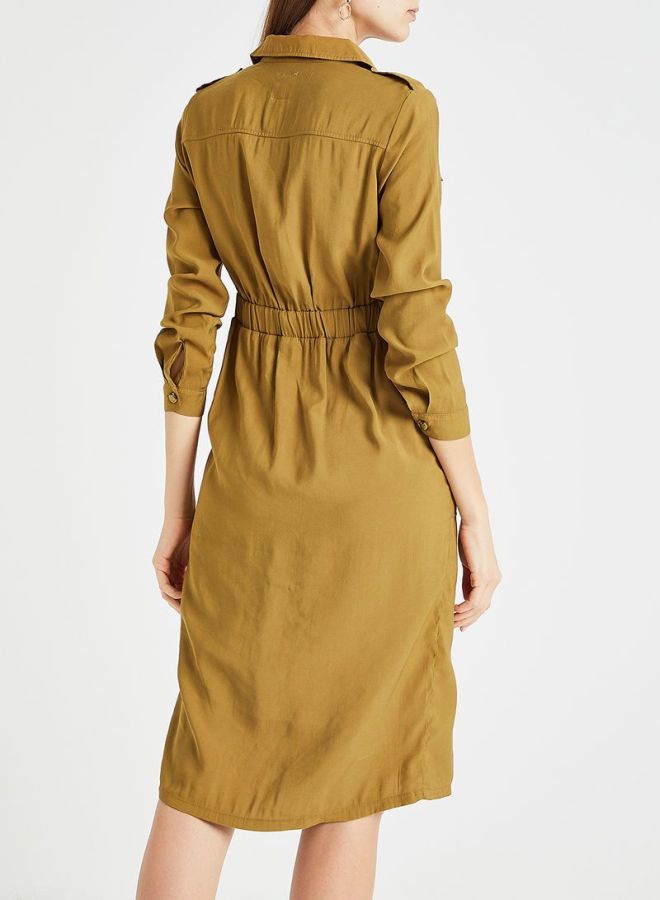 ONLY - Arya Utility Shirt Dress Brown - Image 1