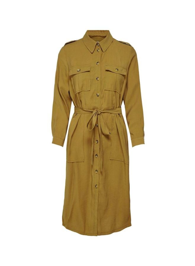 ONLY - Arya Utility Shirt Dress Brown - Image 1