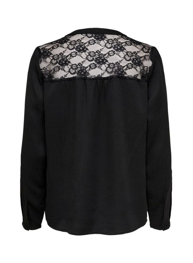 اونلي تيشيرت بظهر من الدانتيل أزرق داكن - Image 5