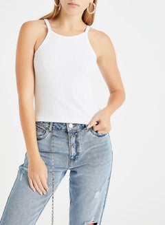 Cropped Tank Top White